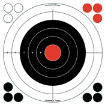Picture of B/C Target Stick-A-Bull 12" Bull's-Eye 5 Targets
