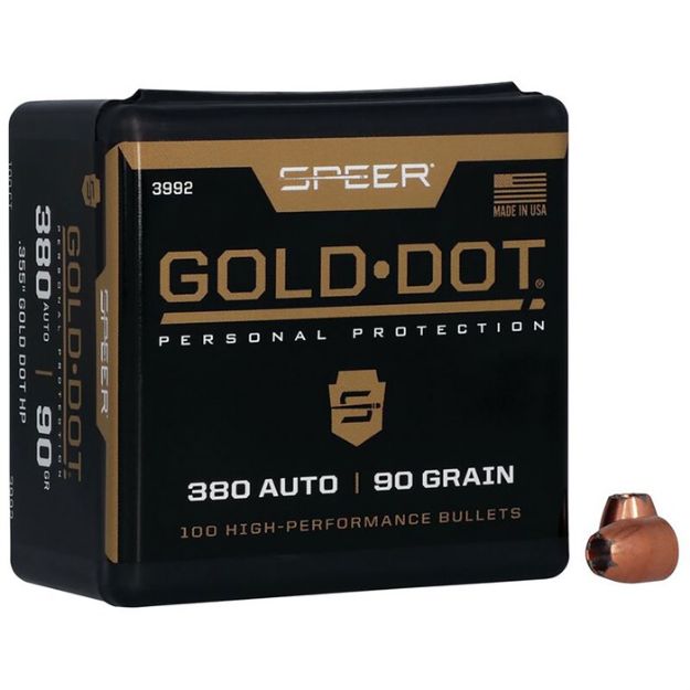 Picture of SPR GOLD DOT .355 90GR HP 100CT