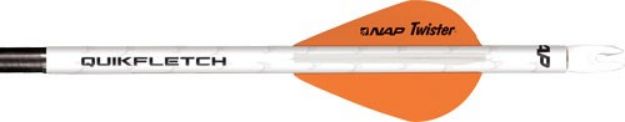 Picture of Nap Quickfletch W/2" Twister Vanes White/Orange/Orange 6Pk