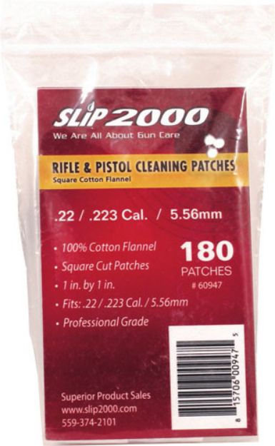 Picture of Slip 2000 Cleaning Patches 1" Square .22 Caliber 180-Pack!