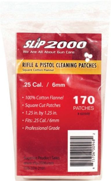 Picture of Slip 2000 Cleaning Patches 1.25" Square 25Cal/6Mm 170-Ba!