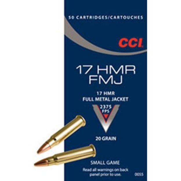 Picture of Cci 17Hmr 20Gr Fmj 2375Fps 50Rd 40Bx/Cs