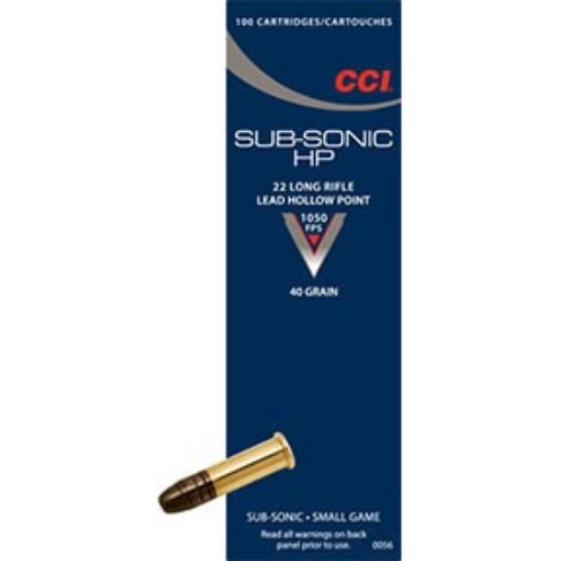 Picture of Cci Subsonic 22Lr 40Gr Lead-Hp 1050Fps 100Rd 50Bx/Cs