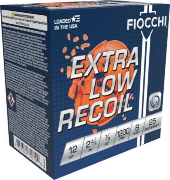 Picture of Fiocchi Low Recoil 12Ga 2.75" 7/8Oz #8 1200Fps 250Rd Case