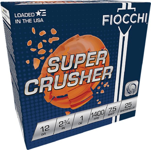 Picture of Fiocchi Crusher 12Ga 2.75" 1Oz #7.5 1300Fps 250Rd Case Lot