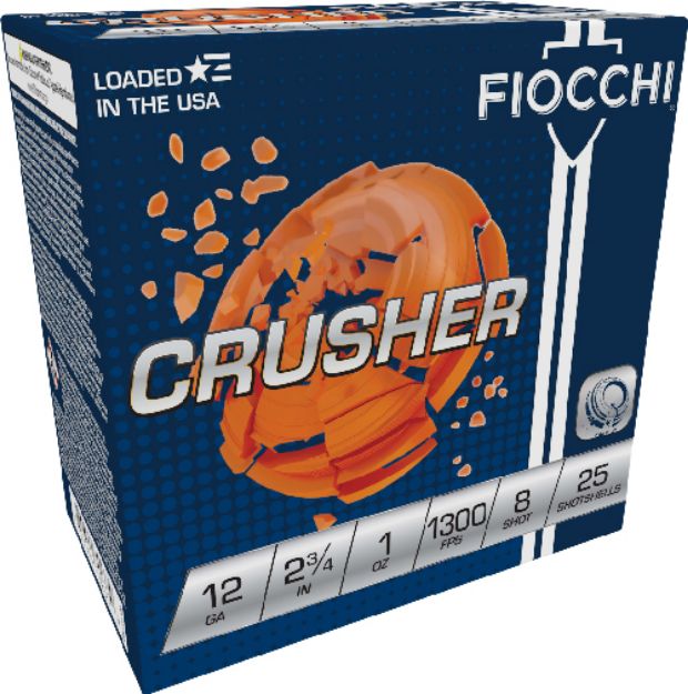 Picture of Fiocchi Crusher 12Ga 2.75" 1Oz #8 1300Fps 250Rd Case Lot
