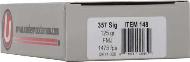 Picture of Underwood 357 Sig 125Gr Fmj Fn 50Rd 10Bx/Cs