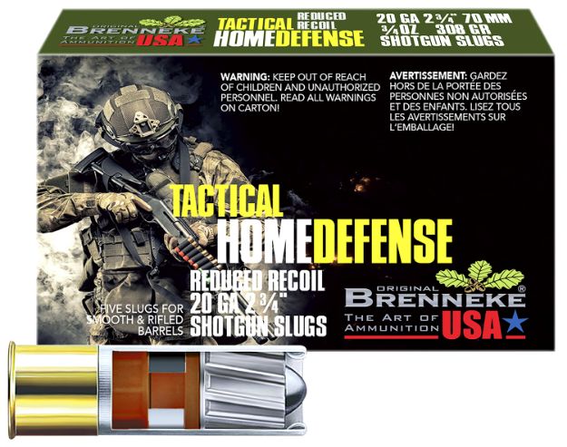 Picture of Brenneke Usa Low Recoil 20Ga 2.75" 3/4Oz Slug 5Rd 50Bx/Cs