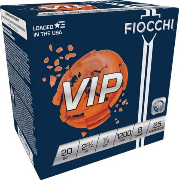 Picture of Fiocchi Vip 20Ga 2.75" 7/8Oz #8 1200Fps 250Rd Case Lot