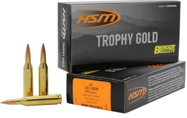 Picture of Hsm Trophy Gold 243 Win 95Gr Berger Match Vld 20Rd 25Bx/Cs