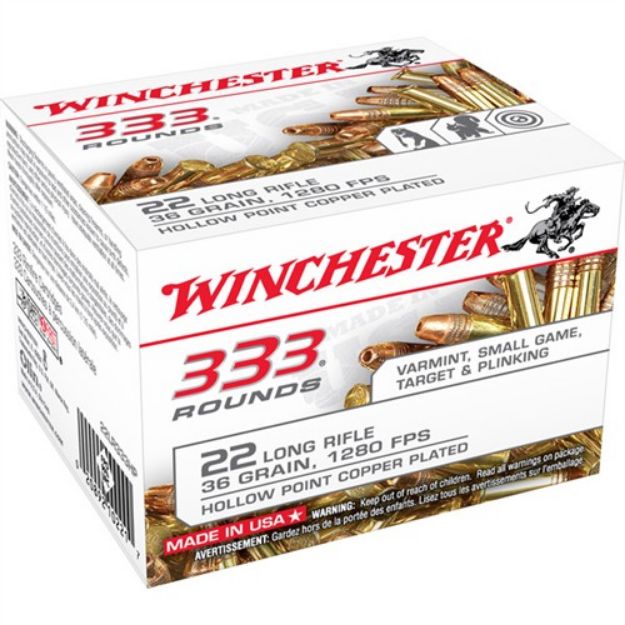 Picture of Winchester 22Lr 36Gr Plated Hp 1280Fps 333Rd 10Bx/Cs