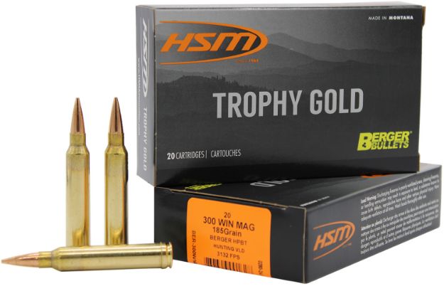 Picture of Hsm Trophy Gold 300 Win Mag 185Gr Berger Vld 20Rd 20Bx/Cs
