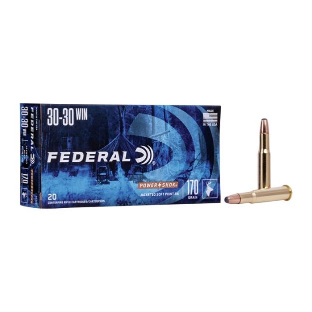 Picture of Federal Power-Shok 30-30 Win 170Gr Rn 20Rd 10Bx/Cs