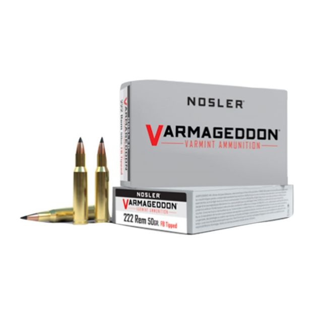 Picture of Nosler Varmageddon 222 Rem 50Gr Fbt 20Rd 20Bx/Cs