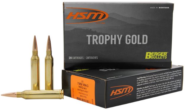 Picture of Hsm Trophy Gold 7Mm Rem Mag 168Gr Berger Vld 20Rd 20Bx/Cs