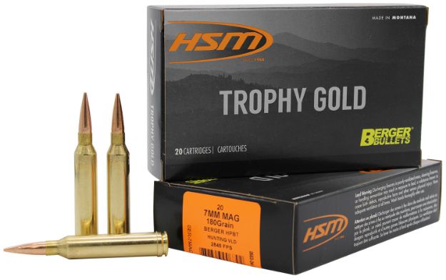 Picture of Hsm Trophy Gold 7Mm Rem Mag 180Gr Berger Vld 20Rd 20Bx/Cs