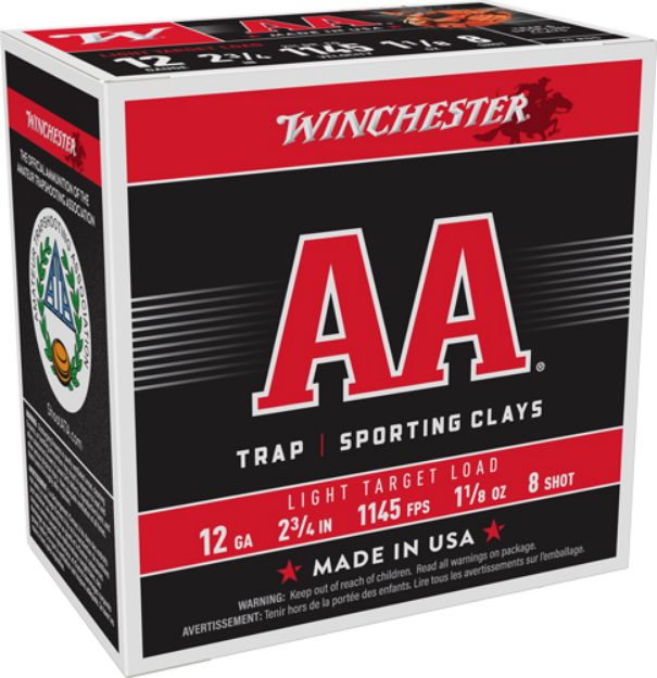 Picture of Winchester Aa 12Ga 2.75" 1-1/8Oz #8 1145Fps 250Rd Case