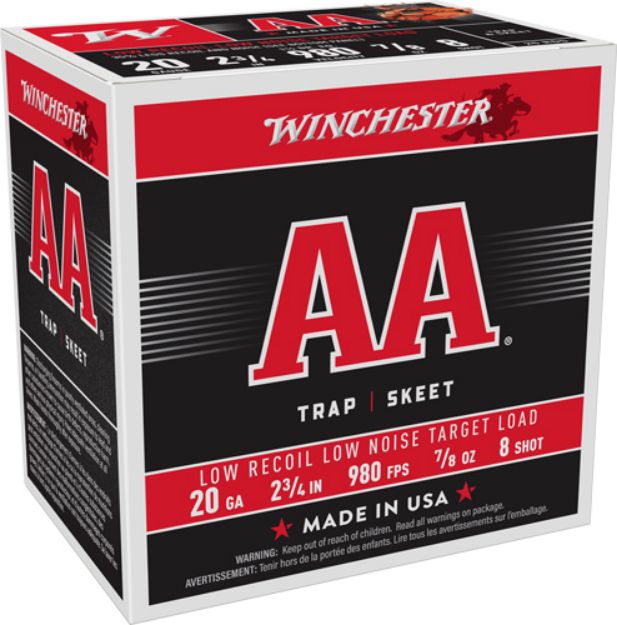 Picture of Winchester Aa 20Ga 2.75" 7/8Ox #8 890Fps 250Rd Case Lot