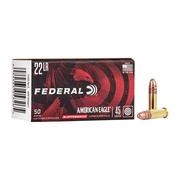 Picture of Federal Suppressor 22Lr 45Gr Plated Lead-Rn 50Rd 100Bx/Cs