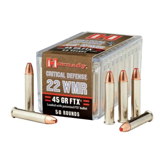 Picture of Hornady Critical Defense 22Wmr 45Gr Ftx 1000Fps 50Rd 40Bx/Cs