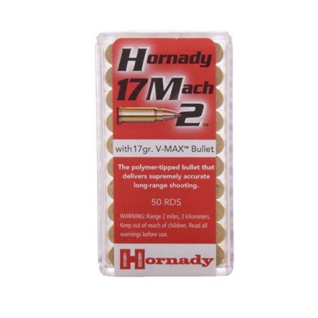 Picture of Hornady 17 Mach2 17Gr V-Max 50Rd 100Bx/Cs