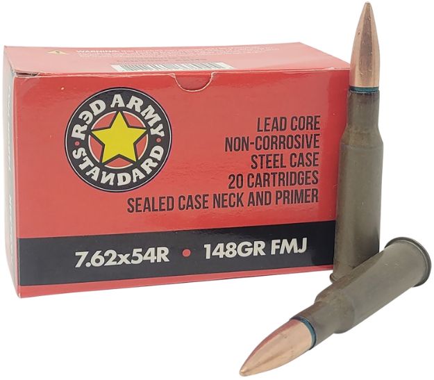 Picture of Red Army 7.62X54r 148Gr Fmj Steel Laquered 20Rd 31Bx/Cs