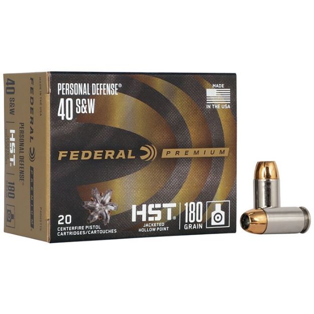 Picture of Federal Premium 40 Sw 180Gr Hst Jhp 20Rd 10Bx/Cs