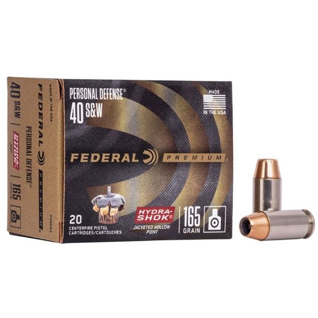 Picture of Federal Premium 40 Sw 165Gr Hydra-Shok Jhp 20Rd 25Bx/Cs