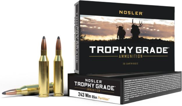 Picture of Nosler Trophy Grade 243 Win 85Gr Partition Tip 20Rd 10Bx/<