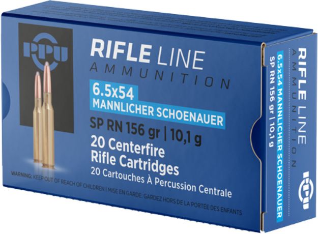 Picture of Ppu 6.5X54 Mannlicher Shonauer 156Gr. Jsp-Rn 20Rd 10Bx/Cs