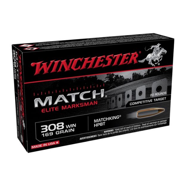 Picture of Winchester Match Elite 308 Win 169Gr Hpbt 20Rd 10Bx/Cs