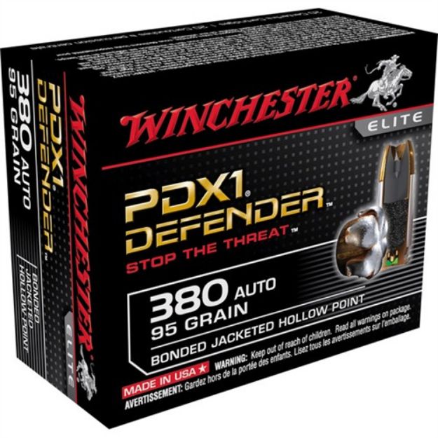 Picture of Winchester Supreme Elite 380 Acp 95Gr Pdx1 Def 20Rd 10Bx/Cs