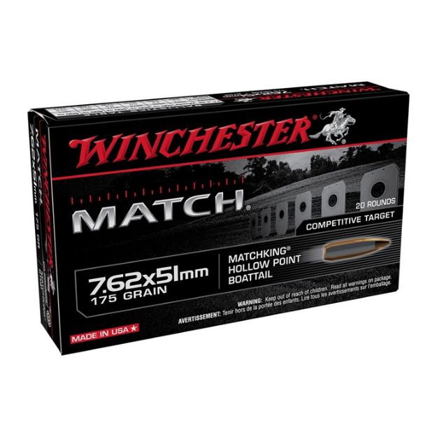 Picture of Winchester Match 7.62X51 175Gr Bthp 20Rd 25Bx/Cs