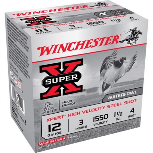 Picture of Winchester Xpert Steel 12Ga 3" 1-1/8Oz #4 1550Fps 25Rd 10Bx/C
