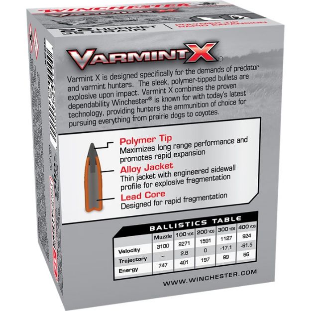 Picture of Winchester Varmit-X 22 Hornet 35Gr Varminter-X 20Rd 10Bx/Cs
