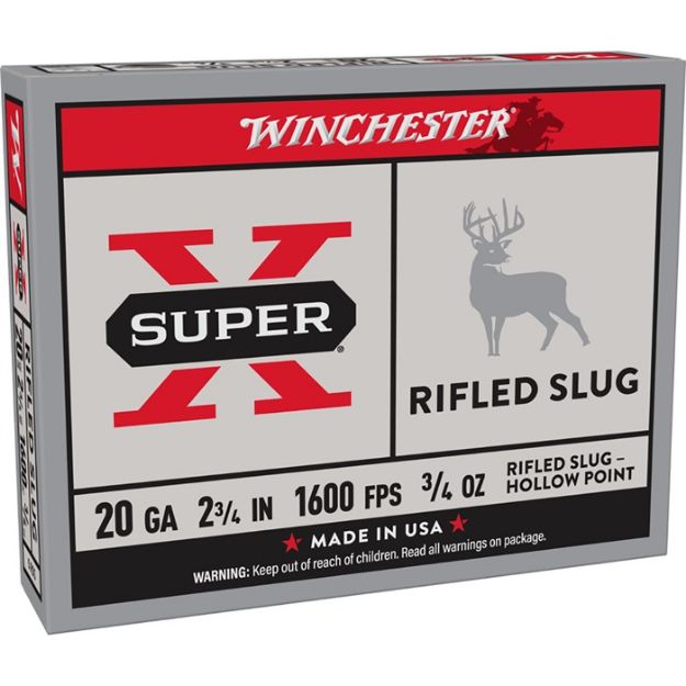 Picture of Winchester Super-X 20Ga 2.75" 3/4Oz Rifled Slug 5Rd 50Bx/Cs