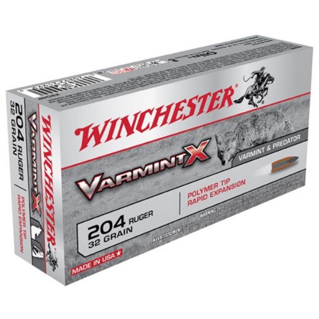 Picture of Winchester Varmint-X 204 Ruger 32Gr Polymer Tip 20Rd 10Bx/Cs