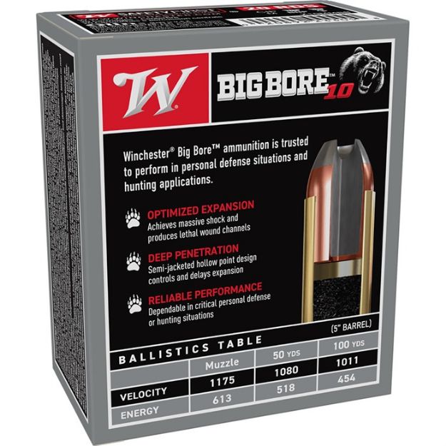 Picture of Winchester Big Bore 10Mm 200Gr Jsp 20Rd 10Bx/Cs
