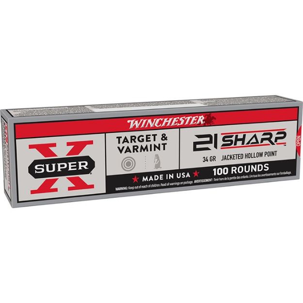 Picture of Winchester Super X 21 Sharp 34Gr Jhp 1500 Fp 100Rd 20Bx/Cs
