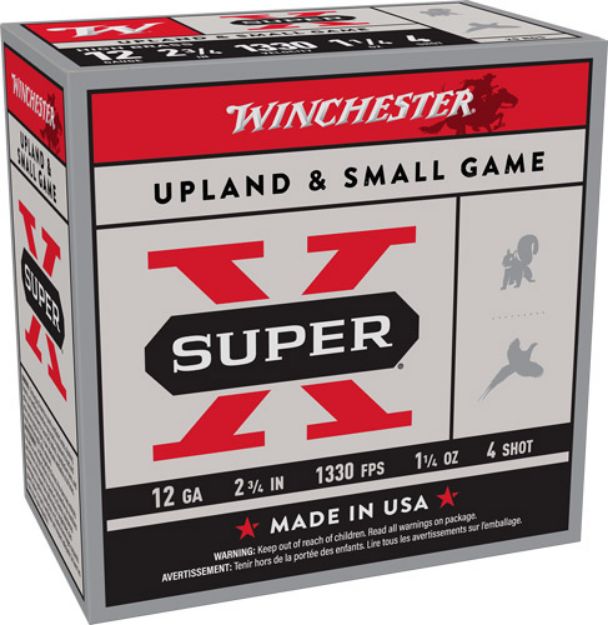 Picture of Winchester Super-X 12Ga 2.75" 1-1/4Oz #4 1330Fps 25Rd 10Bx/C