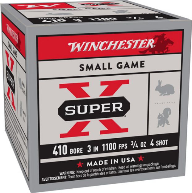 Picture of Winchester Super-X 410 3" 3/4Oz #4 25Rd 10Bx/Cs