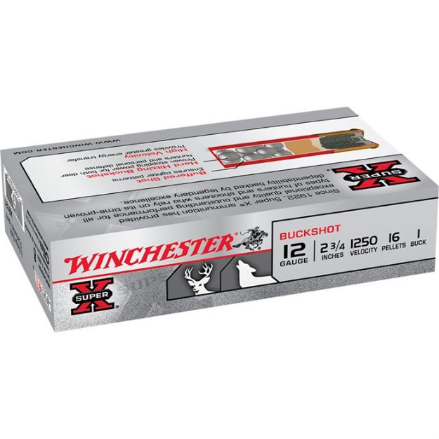 Picture of Winchester Super-X 12Ga 2.75" #1 Buck 16 Pellets 5Rd 50Bx/Cs