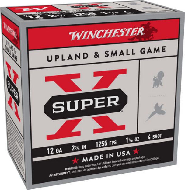 Picture of Winchester Super-X 12Ga 2.75" 1-1/8Oz #4 1255Fps 250Rd Case