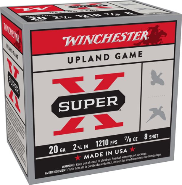 Picture of Winchester Super-X 20Ga 2.75" 7/8Oz #8 1210Fps 250Rd Case