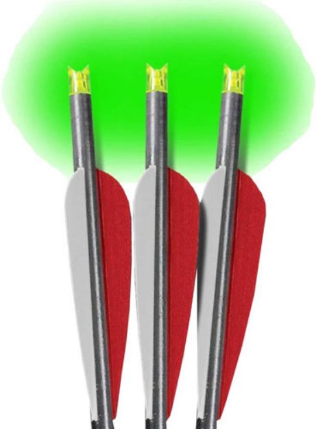 Picture of Lumenok Xbow Arrow 22" Barnett Headhunter Green Crescent 3Pk