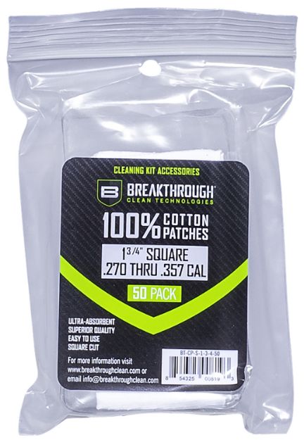 Picture of Breakthrough Cleaning Patches 1 3/4" Square .270-357 50 Pack