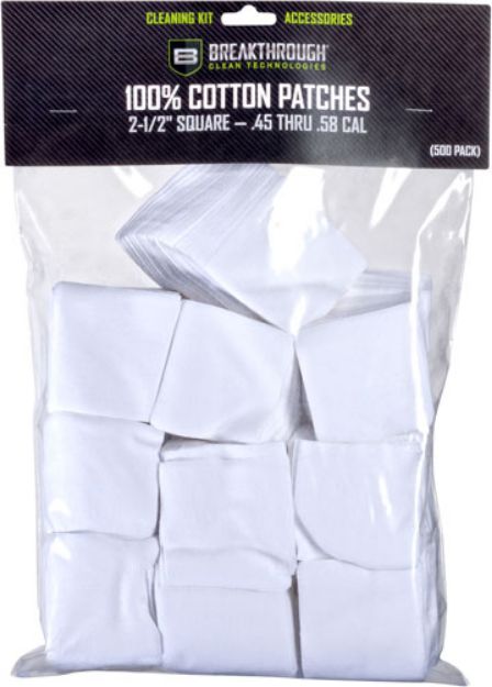 Picture of Breakthrough Cleaning Patches 2 1/2" Square .45-.58 50 Pack