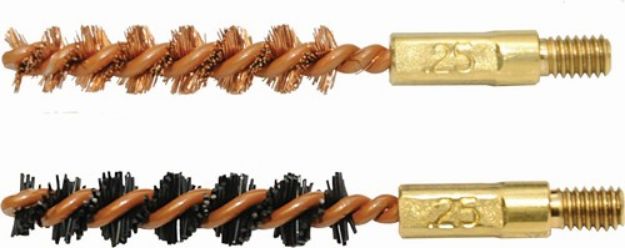 Picture of Otis Bore Brush 6.5Mm 2-Pk 1-Nylon 1-Bronze 8-32 Thread