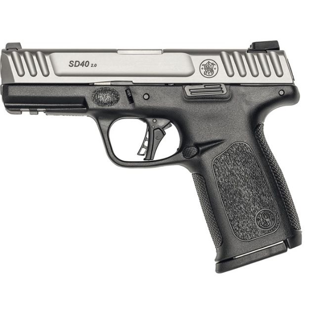 Picture of S&W Sd40 2.0 40Sw 4" Fs 10-Sh Silver Ss Slide/Black Polymer