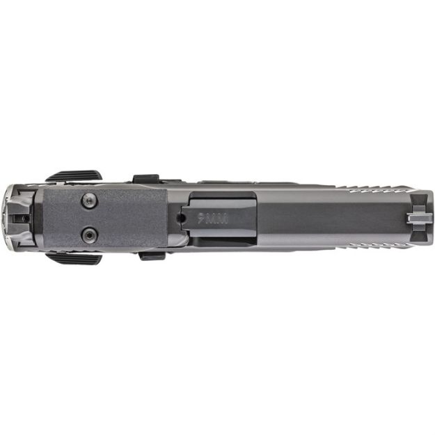 Picture of S&W M&P9 M2.0 Comp Tn Logo 4" Optic Ready Safety 15-Sh Blk